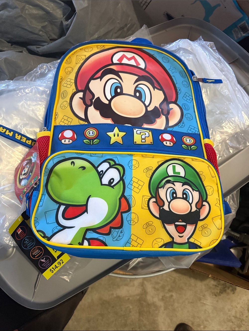 Nintendo Super Mario Character Backpack - Red, Blue, Yellow, Green